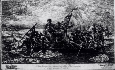 Washington Crossing the Delaware, Christmas 1776 by Emanuel Gottlieb Leutze